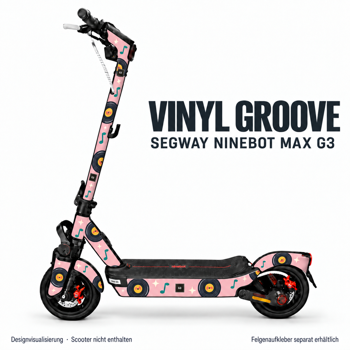 VINYL GROOVE Skin für Segway Ninebot MAX G3. Felgenaufkleber separat erhältlich.