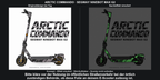 ARCTIC COMMANDO · SEGWAY NINEBOT MAX G2 – Original bei Tag und simulierter grüner Nachleuchteffekt; Effekt simuliert; Scooter nicht enthalten. Bitte kläre vor der Nutzung im öffentlichen Straßenverkehr bei der örtlich zuständigen Behörde, ob diese Folie an deinem E-Scooter zulässig ist.
