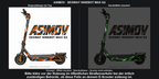 ASIMOV · SEGWAY NINEBOT MAX G2 – Original bei Tag und simulierter grüner Nachleuchteffekt; Effekt simuliert; Scooter nicht enthalten. Bitte kläre vor der Nutzung im öffentlichen Straßenverkehr bei der örtlich zuständigen Behörde, ob diese Folie an deinem E-Scooter zulässig ist.