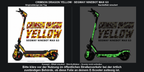Crimson Dragon Yellow / Segway Ninebot MAX G3: Originaldesign bei Tag und simulierter grüner Nachteffekt nur auf Skinflächen. Konzept; Scooter nicht enthalten. Bitte kläre vor der Nutzung im öffentlichen Straßenverkehr bei der örtlich zuständigen Behörde, ob diese Folie an deinem E-Scooter zulässig ist.