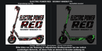 Electric Power Red / Segway Ninebot F3: Originaldesign bei Tag und grün simulierter Nachteffekt ausschließlich auf Skinflächen. Skin/Aufkleber, Scooter nicht enthalten. Konzept; Bitte kläre vor der Nutzung im öffentlichen Straßenverkehr bei der örtlich zuständigen Behörde, ob diese Folie an deinem E-Scooter zulässig ist.