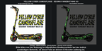 YELLOW CYBER CAMOUFLAGE · SEGWAY NINEBOT MAX G3 – Original bei Tag und simulierter grüner Nachleuchteffekt; Effekt simuliert; Scooter nicht enthalten. Bitte kläre vor der Nutzung im öffentlichen Straßenverkehr bei der örtlich zuständigen Behörde, ob diese Folie an deinem E-Scooter zulässig ist.