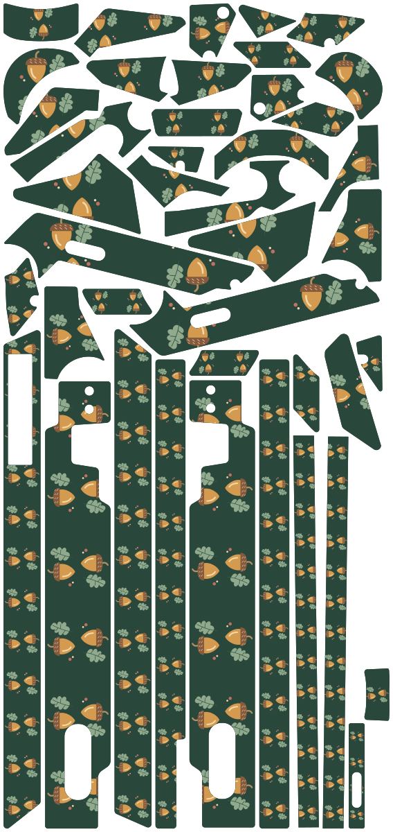 ACORN TRAIL für Segway GT3D: 42 Originalteile des Skin-Sets.