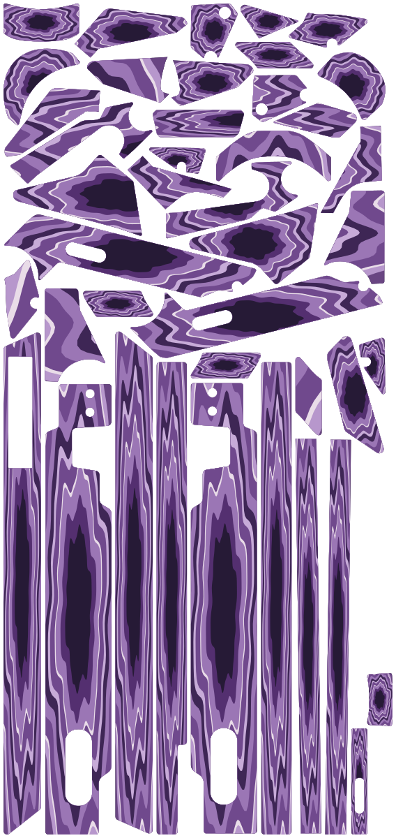 AMETHYST VEIN für Segway GT3D: 42 Originalteile des Skin-Sets.