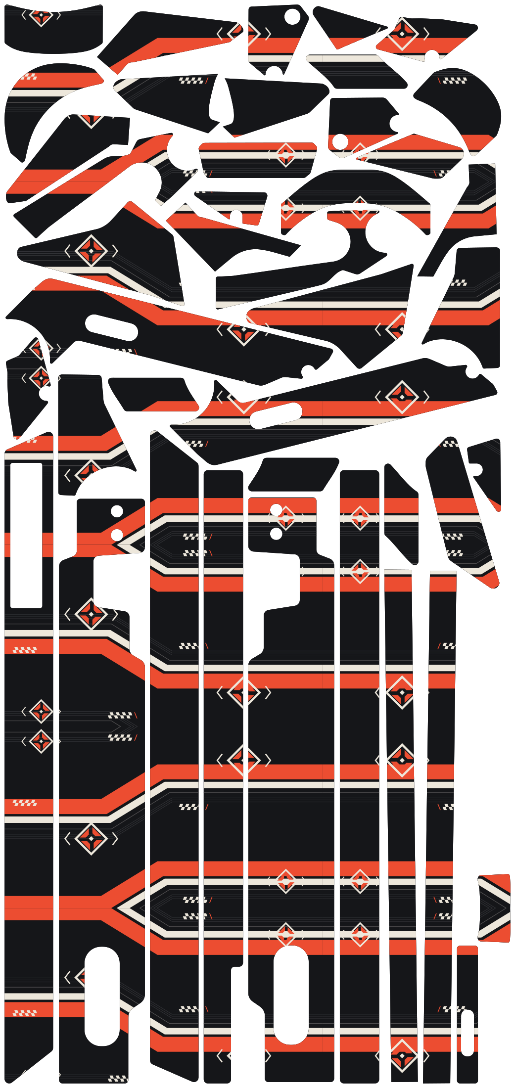 APEX SIGNAL für Segway GT3D: 42 Originalteile des Skin-Sets.