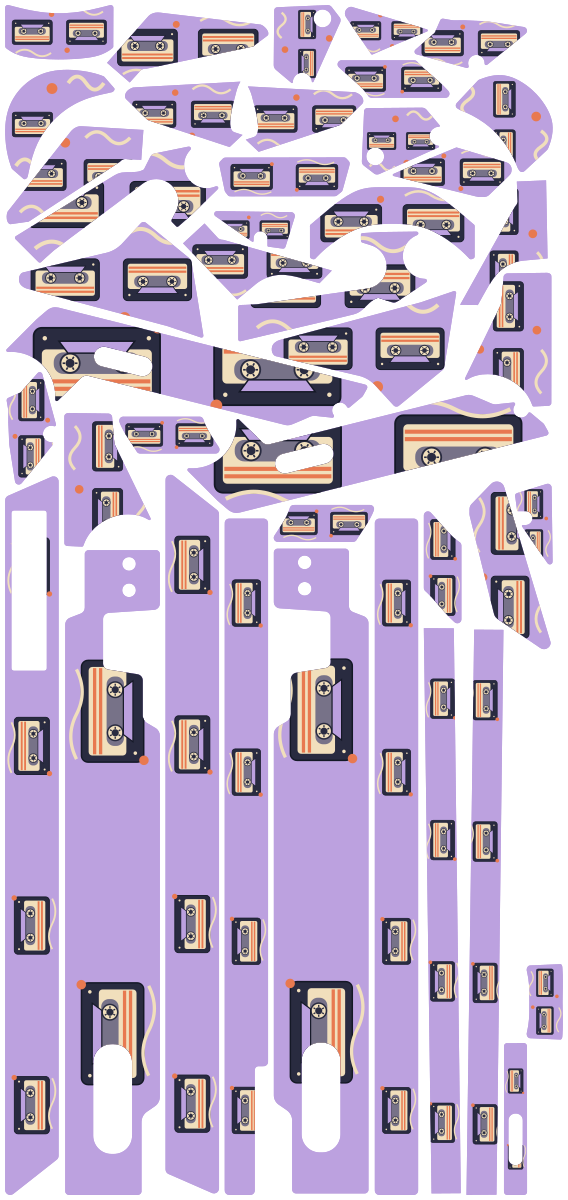 CASSETTE CLUB für Segway GT3D: 42 Originalteile des Skin-Sets.