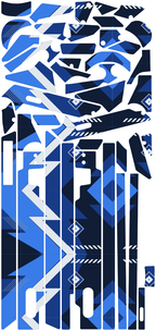 COBALT RIFT für Segway GT3D: 42 Originalteile des Skin-Sets.