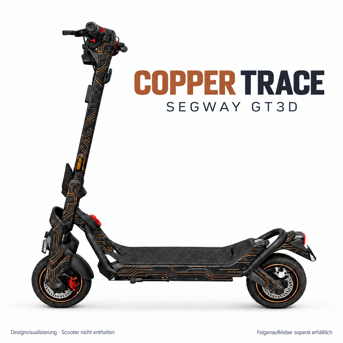 COPPER TRACE Skin für Segway GT3D. Felgenaufkleber separat erhältlich.