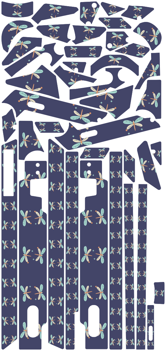 DRAGONFLY DUSK für Segway GT3D: 42 Originalteile des Skin-Sets.