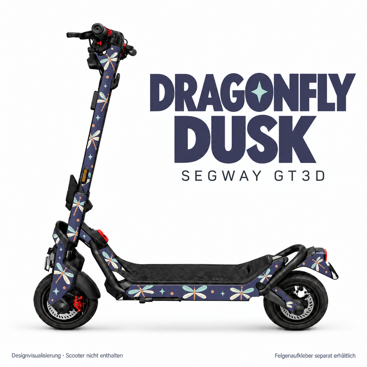 DRAGONFLY DUSK Skin für Segway GT3D. Felgenaufkleber separat erhältlich.