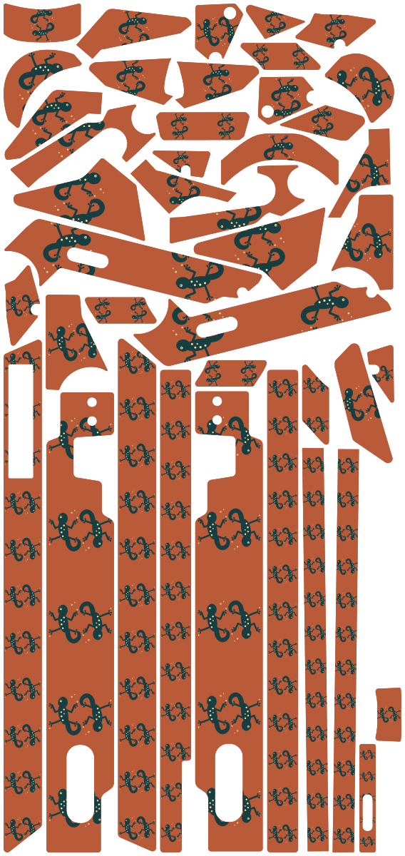 GECKO TRAIL für Segway GT3D: 42 Originalteile des Skin-Sets.