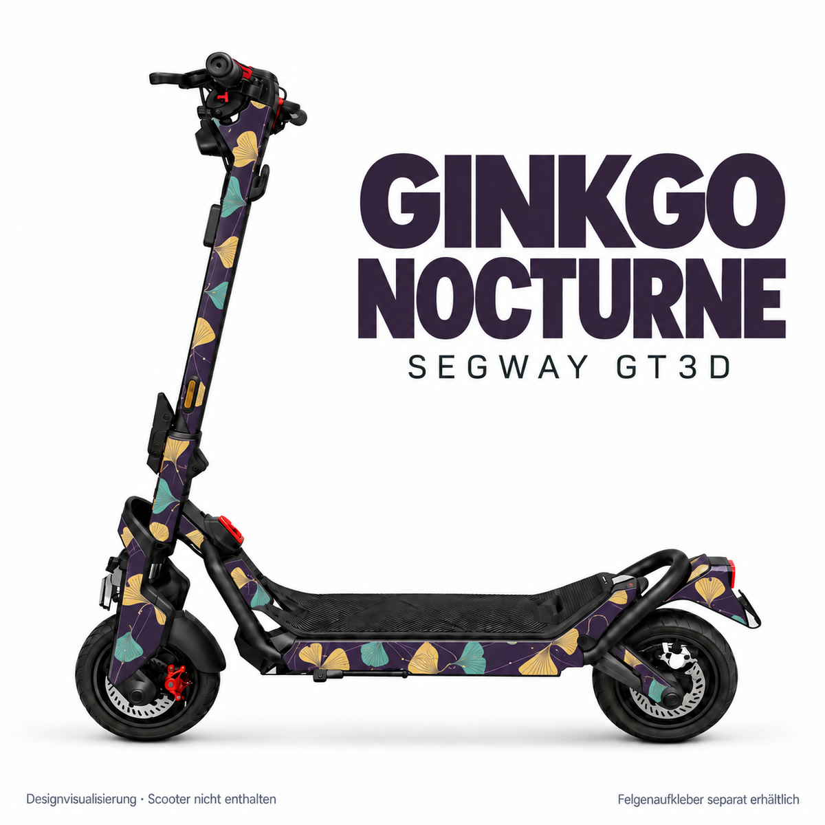 GINKGO NOCTURNE Skin für Segway GT3D. Felgenaufkleber separat erhältlich.