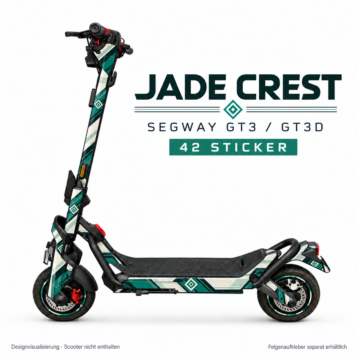 JADE CREST Skin für Segway GT3D. Felgenaufkleber separat erhältlich.