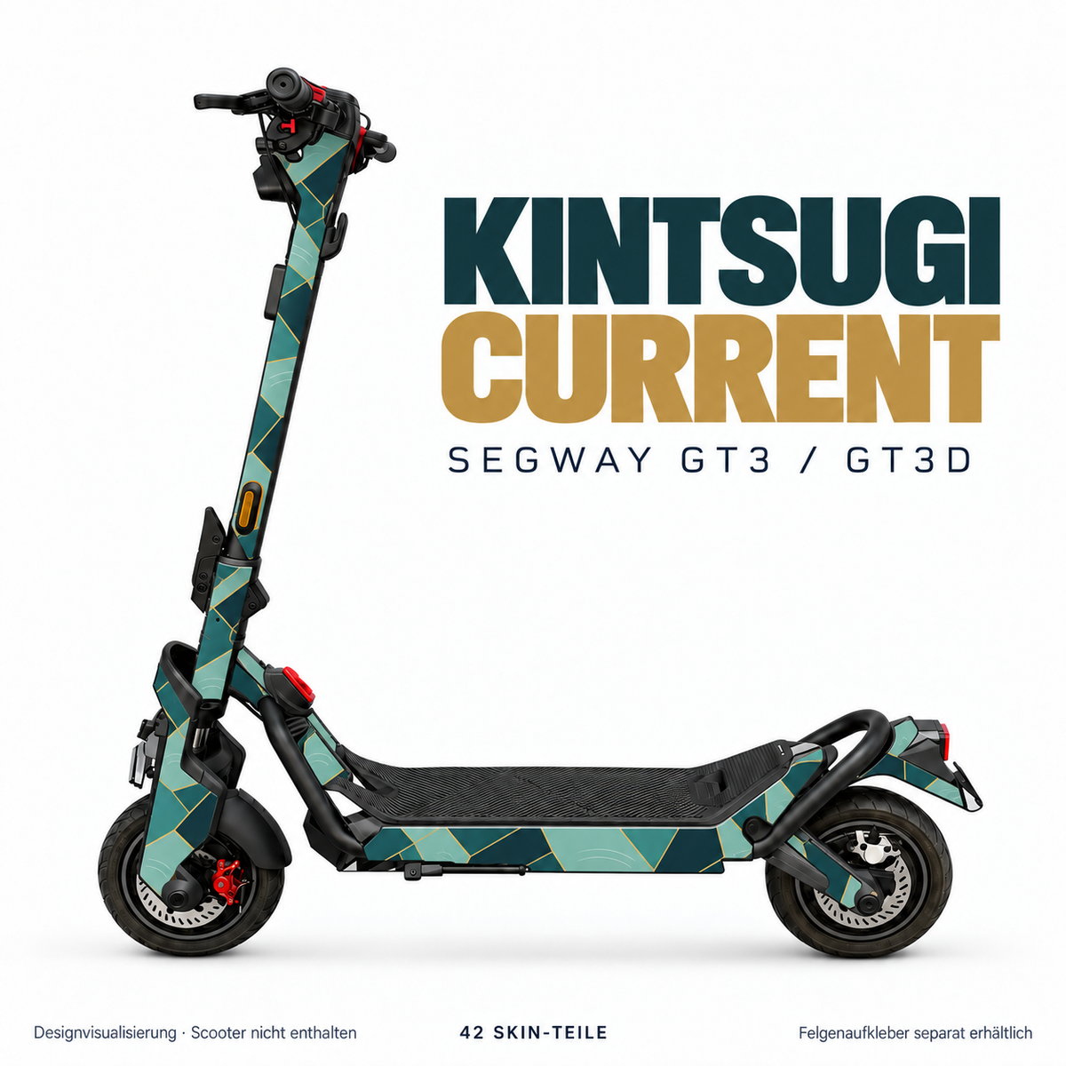 KINTSUGI CURRENT Skin für Segway GT3D. Felgenaufkleber separat erhältlich.