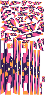 LAVA LAMP für Segway GT3D: 42 Originalteile des Skin-Sets.