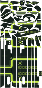 LIME RUSH für Segway GT3D: 42 Originalteile des Skin-Sets.