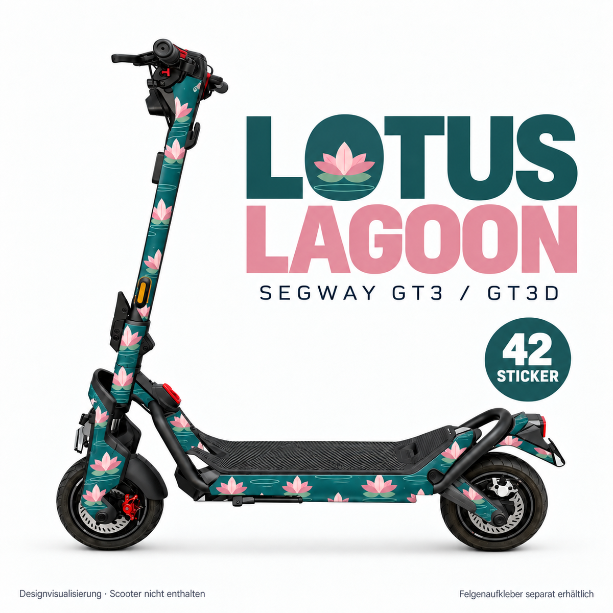 LOTUS LAGOON Skin für Segway GT3D. Felgenaufkleber separat erhältlich.