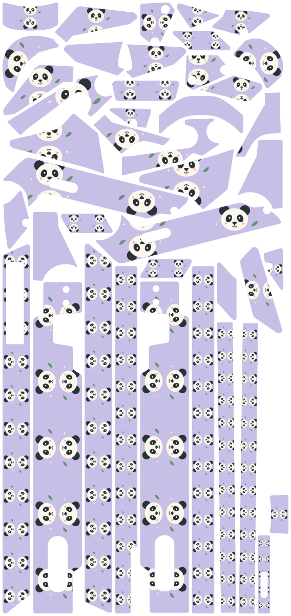 PANDA PLAY für Segway GT3D: 42 Originalteile des Skin-Sets.