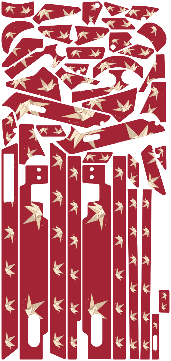 PAPER CRANE für Segway GT3D: 42 Originalteile des Skin-Sets.