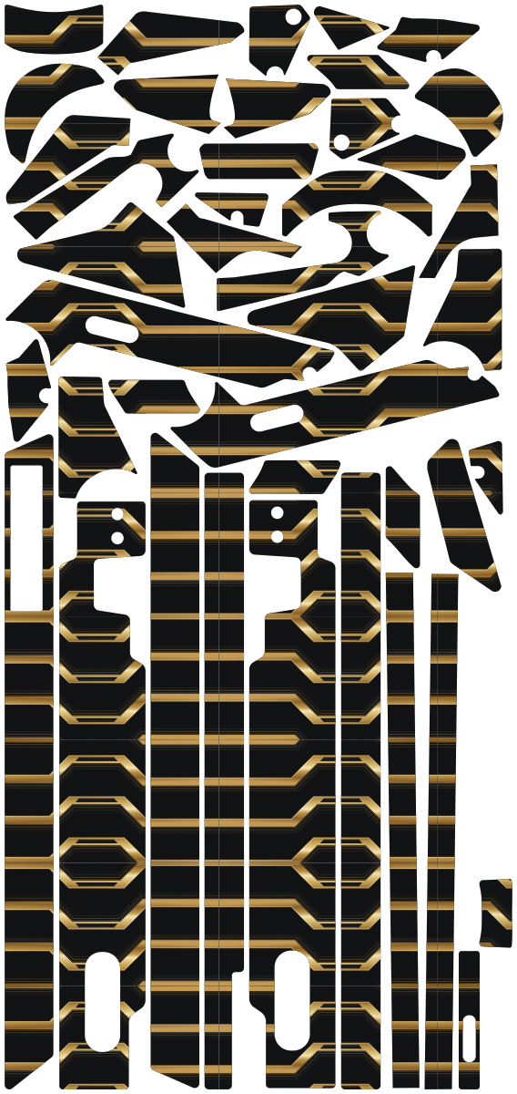 PHANTOM GOLD für Segway GT3D: 42 Originalteile des Skin-Sets.