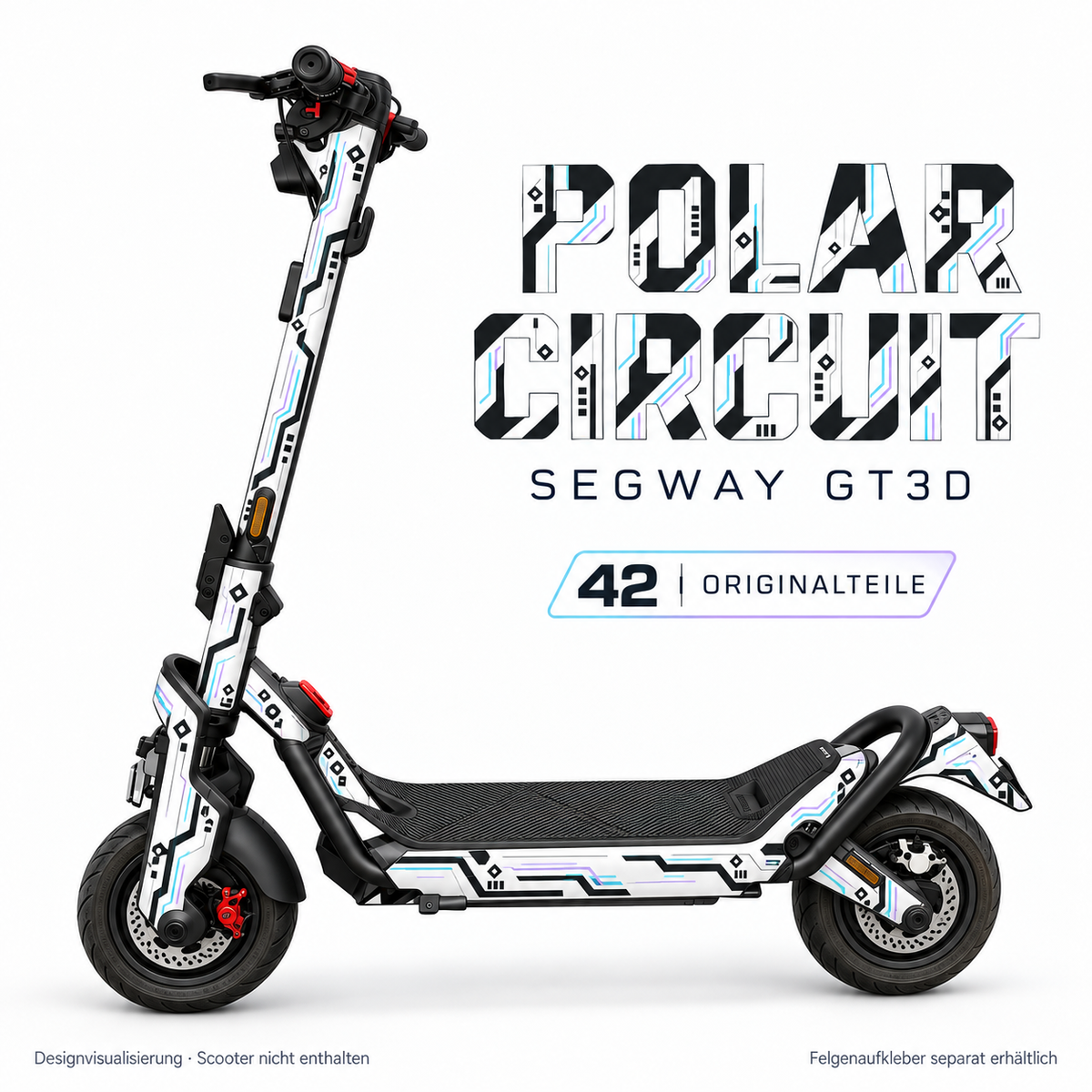 POLAR CIRCUIT Skin für Segway GT3D. Felgenaufkleber separat erhältlich.