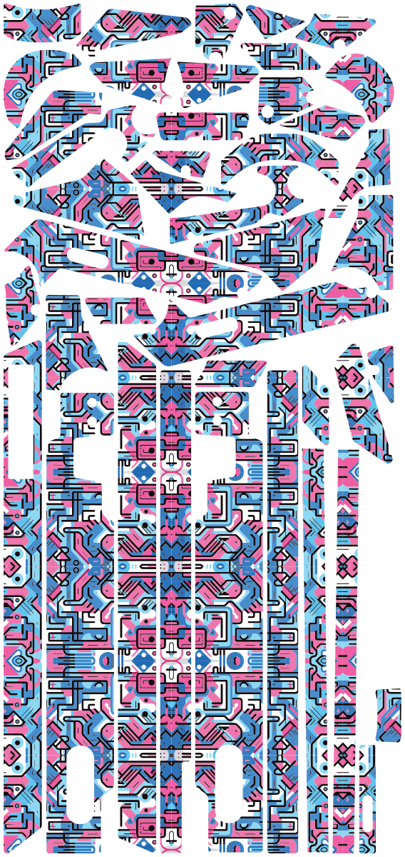 POP CIRCUIT für Segway GT3D: 42 Originalteile des Skin-Sets.