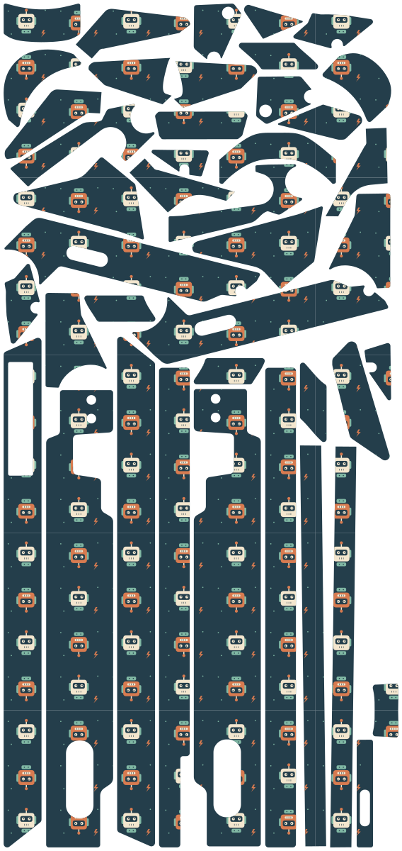 ROBOT RECESS für Segway GT3D: 42 Originalteile des Skin-Sets.