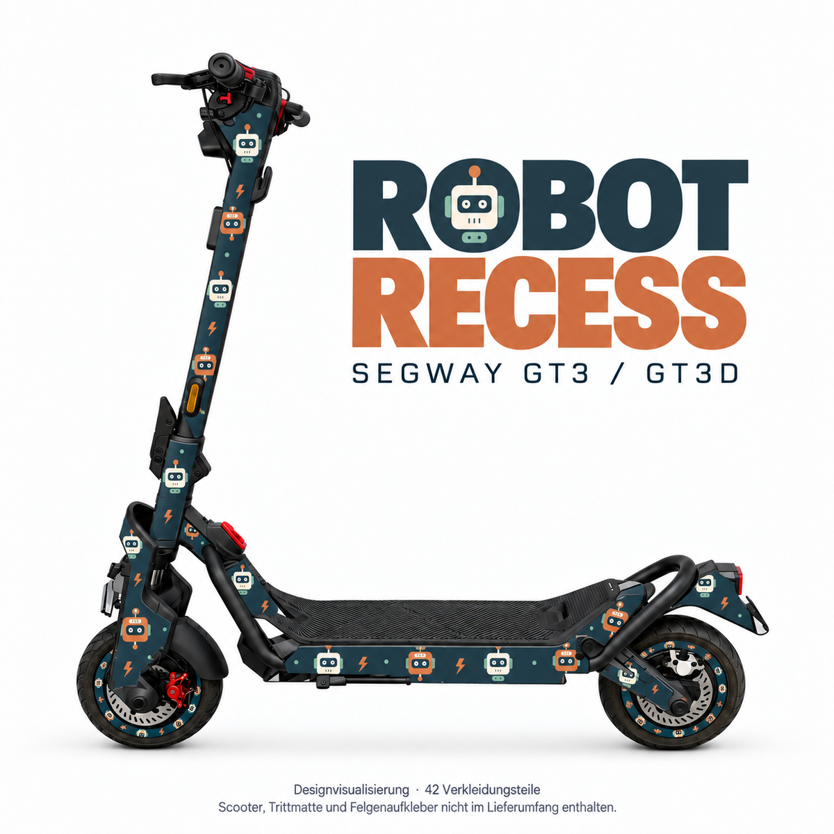 ROBOT RECESS Skin für Segway GT3D. Felgenaufkleber separat erhältlich.
