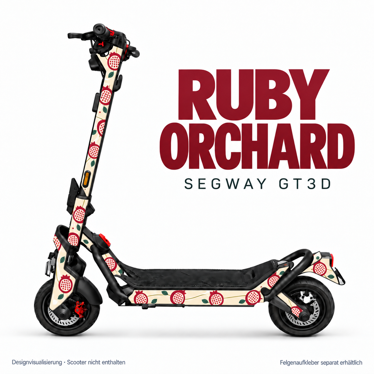 RUBY ORCHARD Skin für Segway GT3D. Felgenaufkleber separat erhältlich.