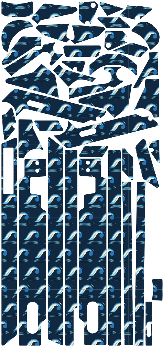 SAPPHIRE TIDE für Segway GT3D: 42 Originalteile des Skin-Sets.