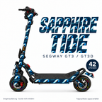 SAPPHIRE TIDE Skin für Segway GT3D. Felgenaufkleber separat erhältlich.