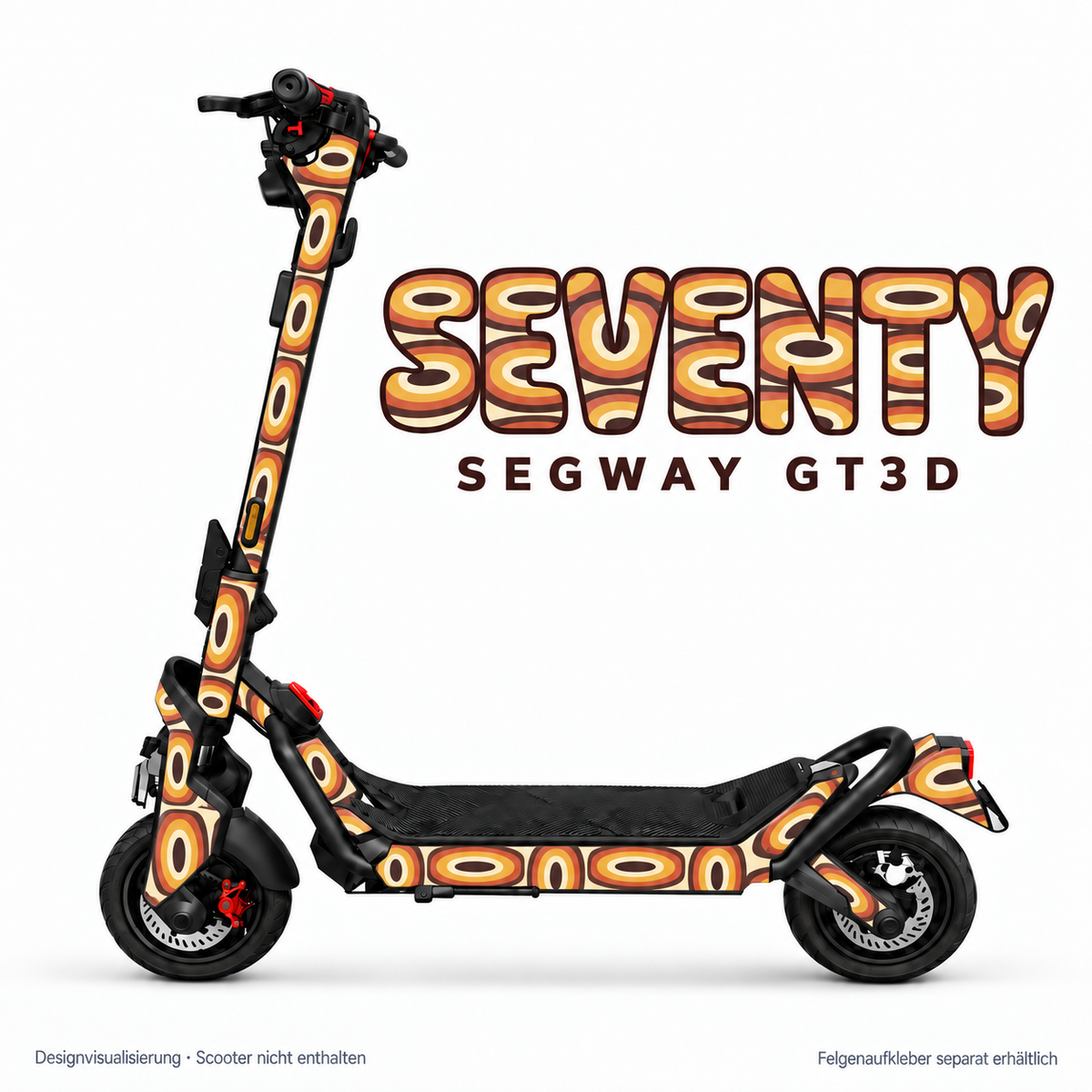 SEVENTY Skin für Segway GT3D. Felgenaufkleber separat erhältlich.