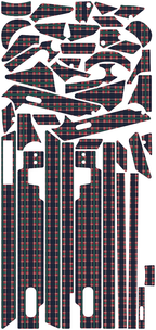 TARTAN CLUB für Segway GT3D: 42 Originalteile des Skin-Sets.