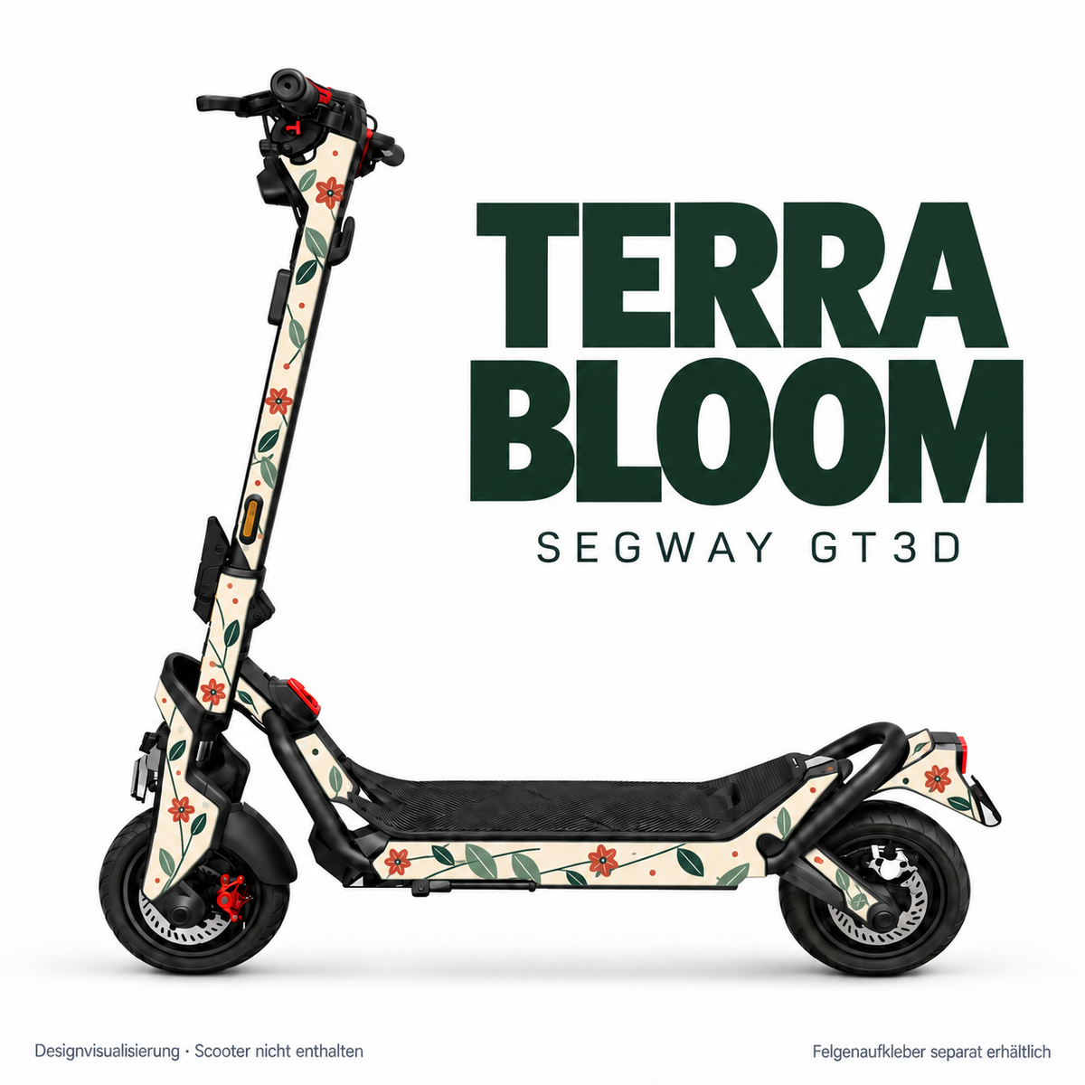 TERRA BLOOM Skin für Segway GT3D. Felgenaufkleber separat erhältlich.