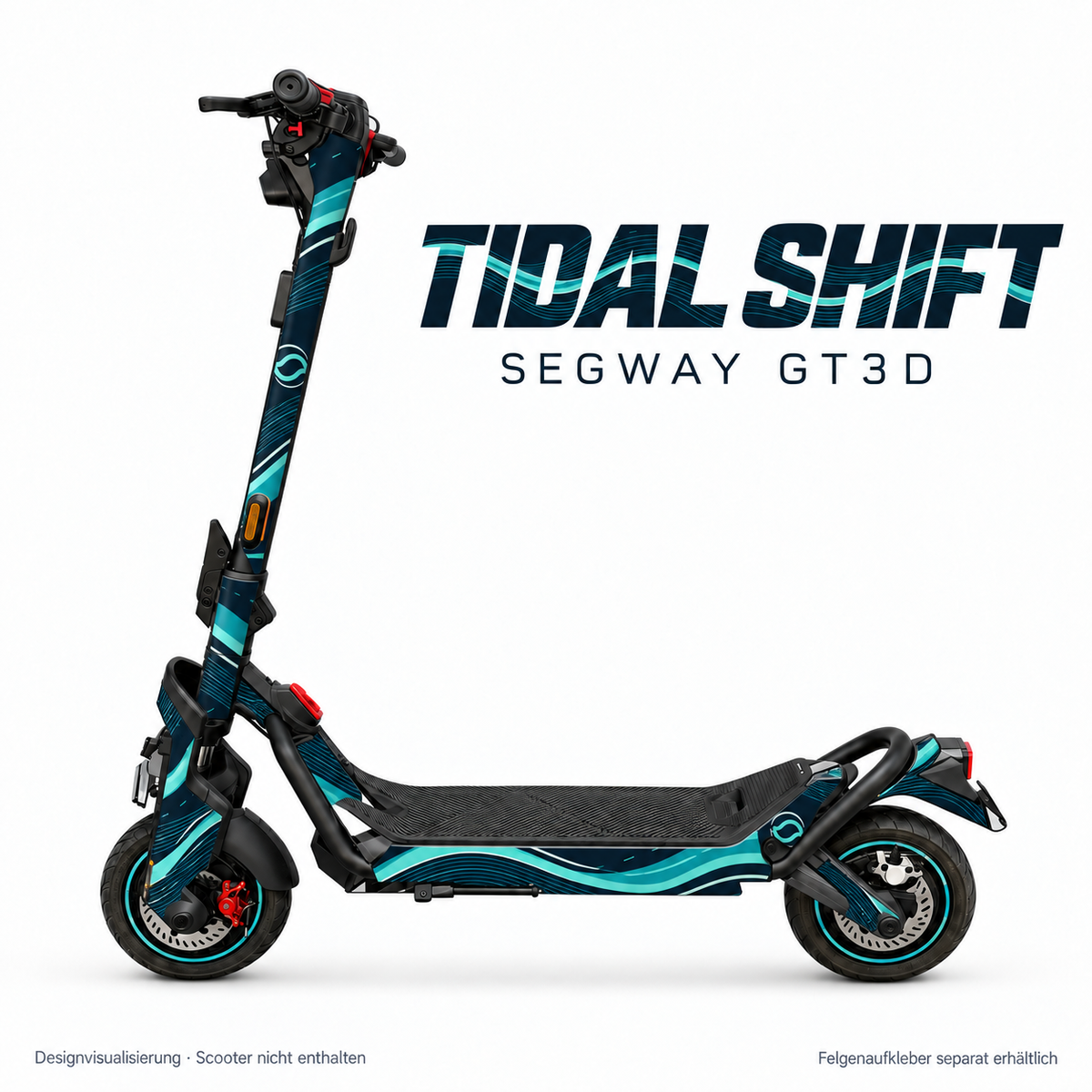 TIDAL SHIFT Skin für Segway GT3D. Felgenaufkleber separat erhältlich.