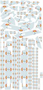 UMBRELLA POP für Segway GT3D: 42 Originalteile des Skin-Sets.