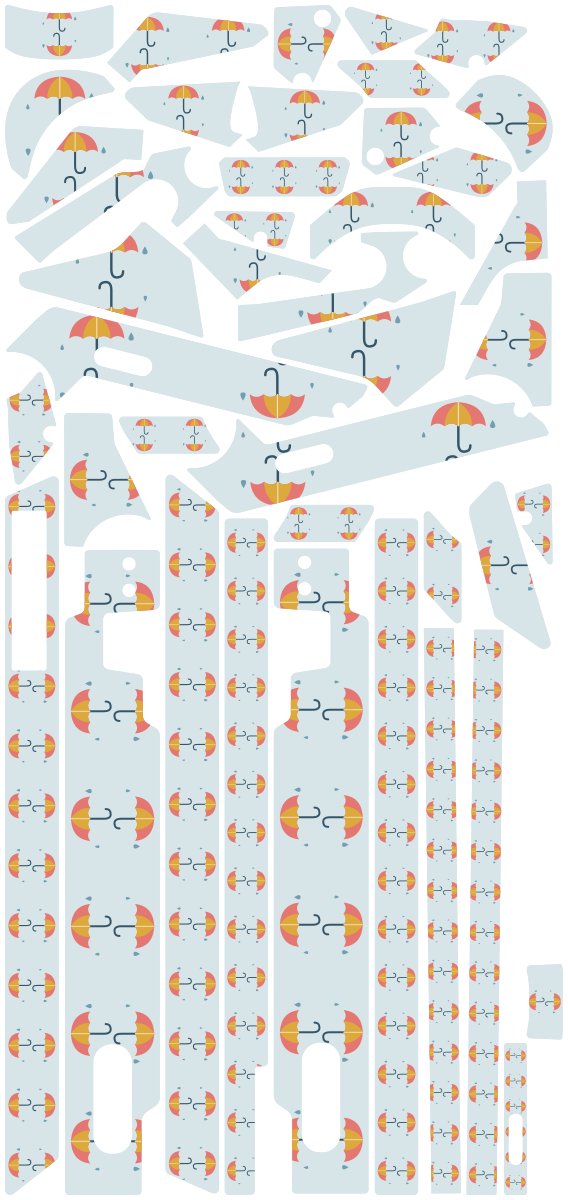 UMBRELLA POP für Segway GT3D: 42 Originalteile des Skin-Sets.