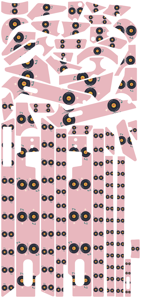 VINYL GROOVE für Segway GT3D: 42 Originalteile des Skin-Sets.