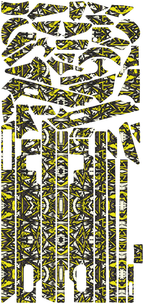 YELLOW SHARD für Segway GT3D: 42 Originalteile des Skin-Sets.