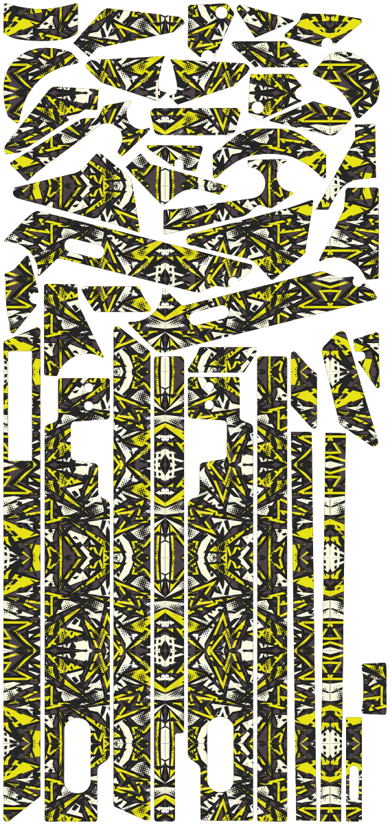 YELLOW SHARD für Segway GT3D: 42 Originalteile des Skin-Sets.