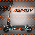 Hitway H11 ASIMOV Skin – orange-weiß-schwarzes Design im Escooter-Skins-Layout