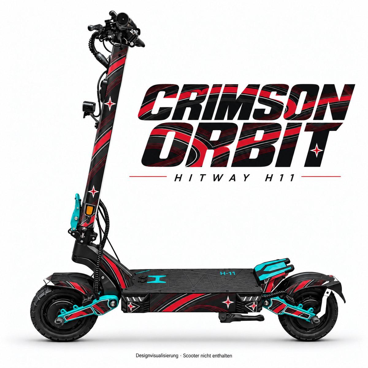 Hitway H11 Skin CRIMSON ORBIT – Designvisualisierung für das passende Folien-Set
