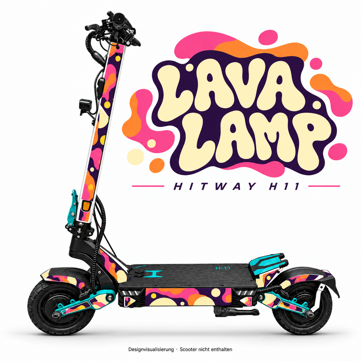 Hitway H11 Skin LAVA LAMP – Designvisualisierung für das passende Folien-Set