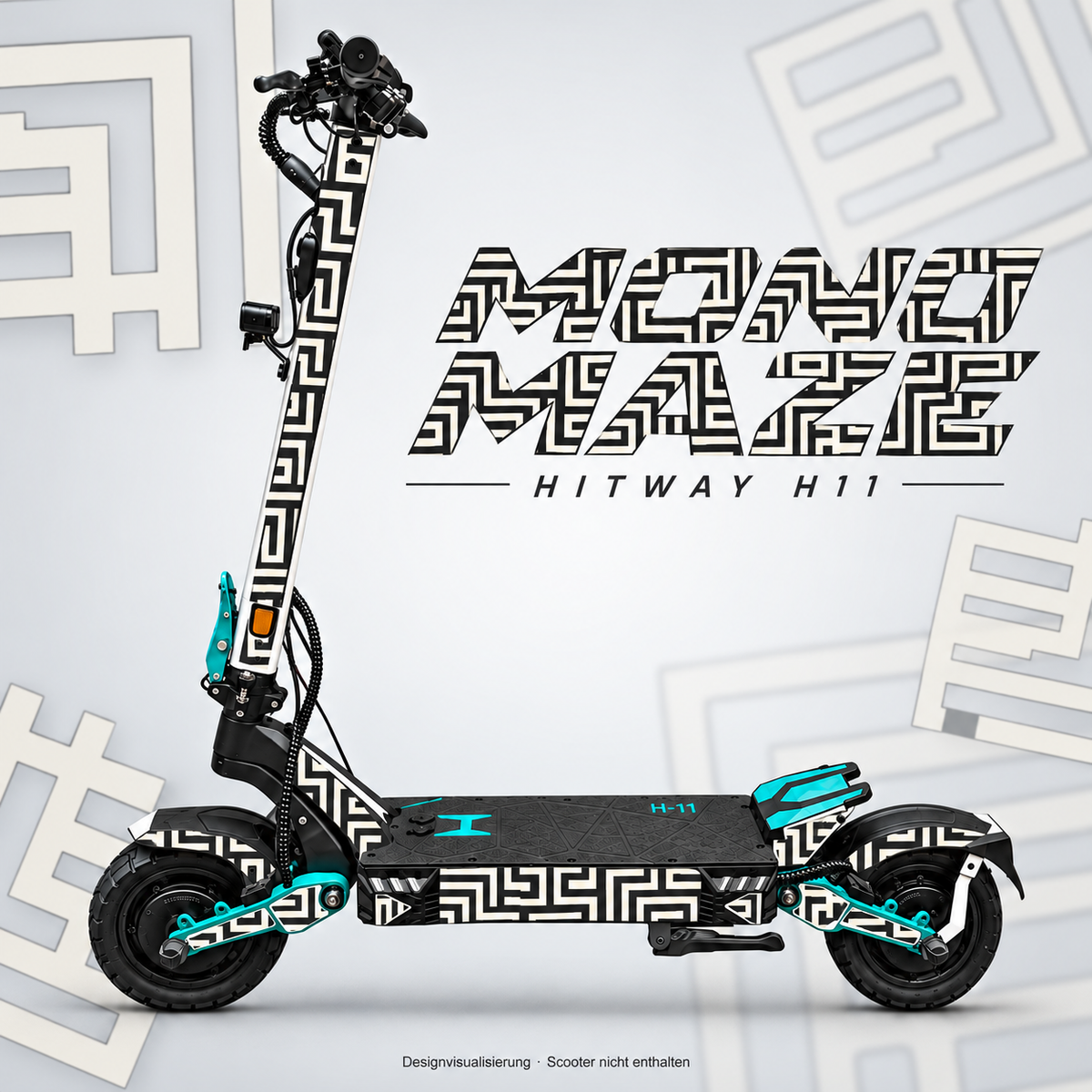 Hitway H11 Skin MONO MAZE – Designvisualisierung für das passende Folien-Set