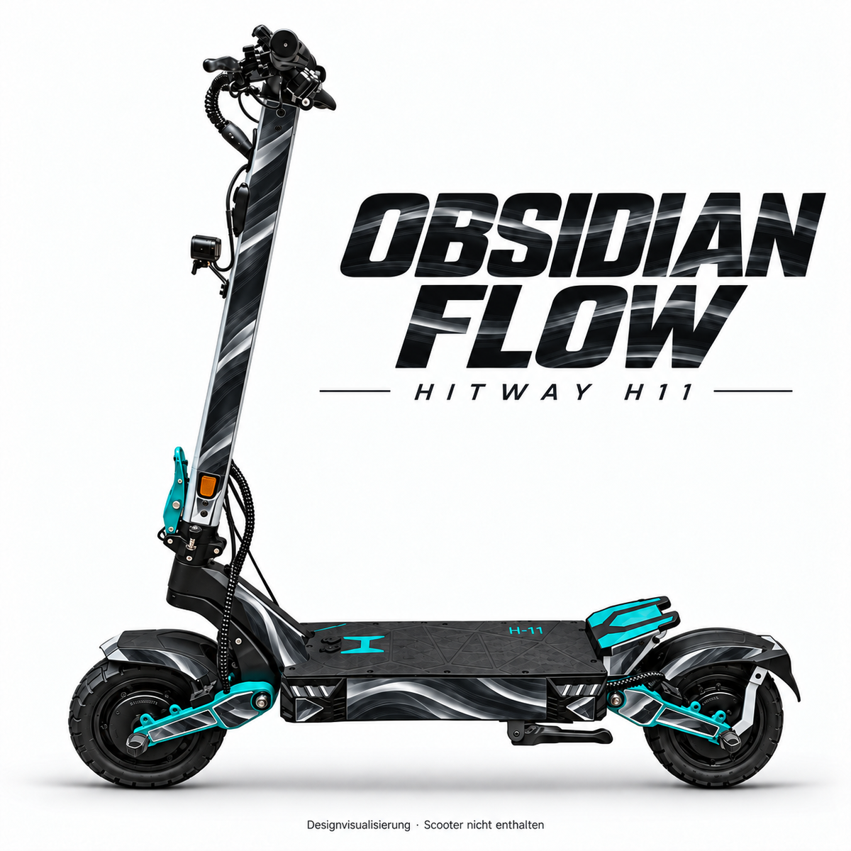 Hitway H11 Skin OBSIDIAN FLOW – Designvisualisierung für das passende Folien-Set