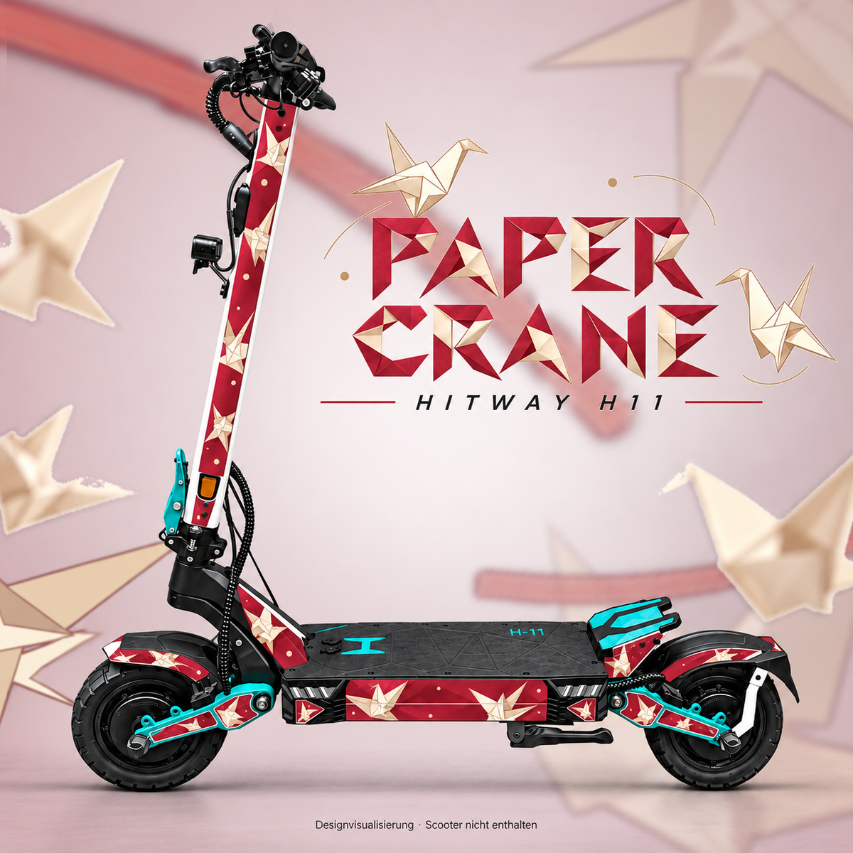 Hitway H11 Skin PAPER CRANE – Designvisualisierung für das passende Folien-Set