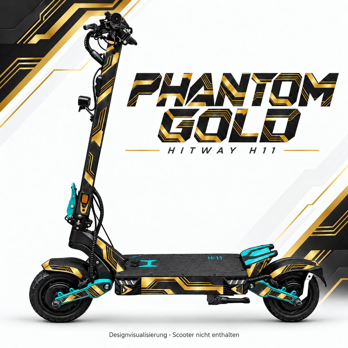 Hitway H11 Skin PHANTOM GOLD – Designvisualisierung für das passende Folien-Set