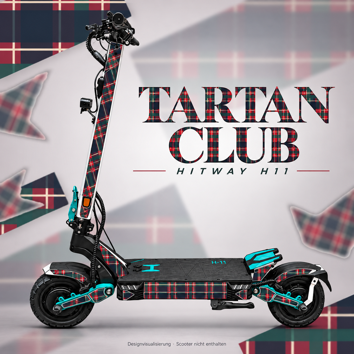 Hitway H11 Skin TARTAN CLUB – Designvisualisierung für das passende Folien-Set