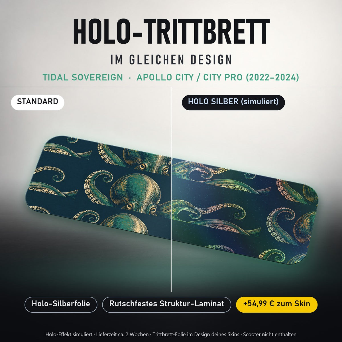 Holo-Trittbrett im gleichen Design – TIDAL SOVEREIGN für APOLLO CITY / CITY PRO (2022–2024), Holo-Effekt simuliert (+54,99 €)
