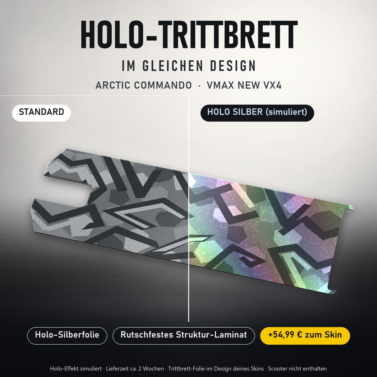 Holo-Trittbrett im gleichen Design – ARCTIC COMMANDO für VMAX NEW VX4, Holo-Effekt simuliert (+54,99 €)